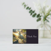 古風なカントリーチャーチ 名刺 (スタンド正面)