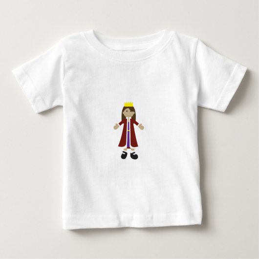 古風なクイーンラグドール ベビーTシャツ (正面)