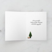 古風なクリスマスシーンを折り畳み カード (内部)