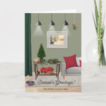 古風なクリスマスシーンを折り畳み