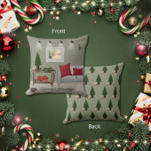 古風なクリスマスシーン クッション