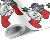 古風なクリスマスタイル猫 ラッピングペーパー (ロールコーナー)