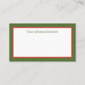 古風なクリスマスベルに情報を加える 名刺 (裏面)