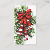 古風なクリスマスベルに情報を加える 名刺 (正面)