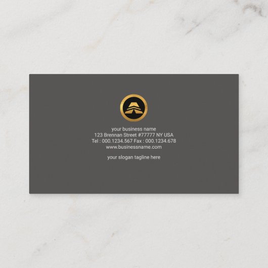 古風なシッ芸術的クアルファベット-アローヘッドの売り上げ 名刺 (裏面)