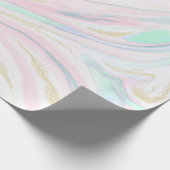 古風なマーブル化抽象デザイン ラッピングペーパー (角)