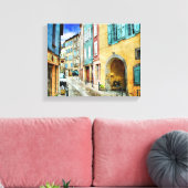 古風な古い石畳の通り キャンバスプリント (インサイチュ (リビング))