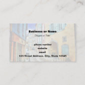 古風な古い石畳の通り 名刺 (裏面)