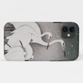 古風な日本の小曽根の白鷺の雪景色 Case-Mate iPhoneケース (裏面(横))