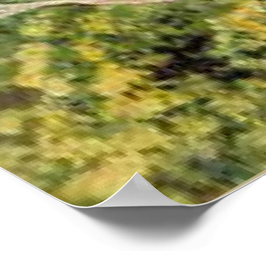 古風な木とトランペットの木の群素晴らしれ。 ポスター (角)