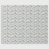 古風な水の色の村：クリスマスビレッジ ラッピングペーパー (フラット)