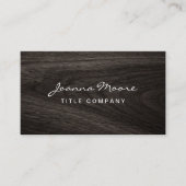 古風な濃いオーク材の木目のプロフェッショナル 名刺 (正面)