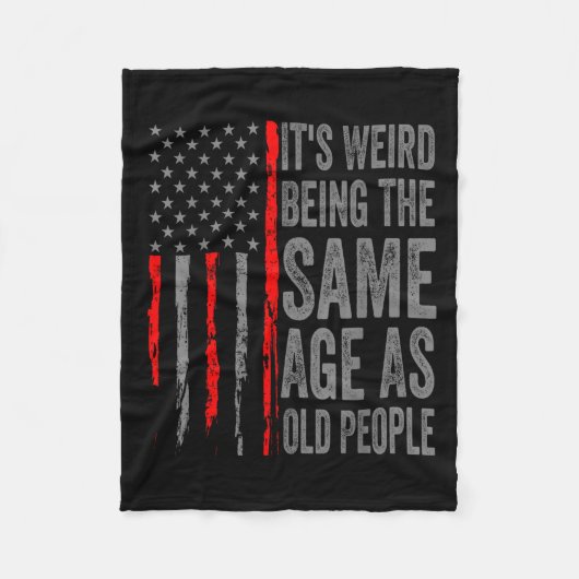古風変わり老アメリカと同じ年だ フリースブランケット (正面)