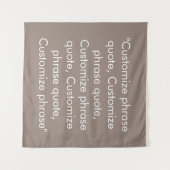 句カスタマイズ引用文エレガントベージュ タペストリー (正面(横))