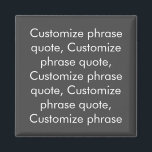 句カスタマイズ引用文エレガント木炭グレー白 マグネット<br><div class="desc">フレーズカスタマイズ引用文炭エレガント灰色の白い磁石カスタマイズ、名前、フレーズまたは文字でパーソナライズ</div>