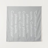 句カスタマイズ引用文エレガント白色 タペストリー (正面(横))