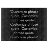 句カスタマイズ引用文エレガント白黒 カッティングボード (正面)