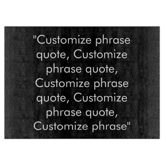 句カスタマイズ引用文エレガント白黒 カッティングボード (正面)