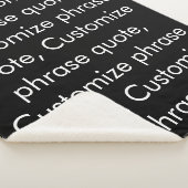 句カスタマイズ引用文エレガント白黒 シェルパブランケット (3/4)