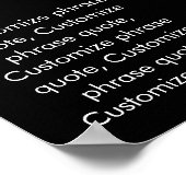 句カスタマイズ引用文エレガント白黒 ポスター (角)