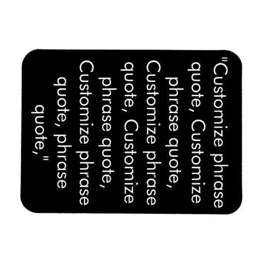 句カスタマイズ引用文エレガント白黒 マグネット (横)