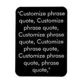 句カスタマイズ引用文エレガント白黒 マグネット (縦)