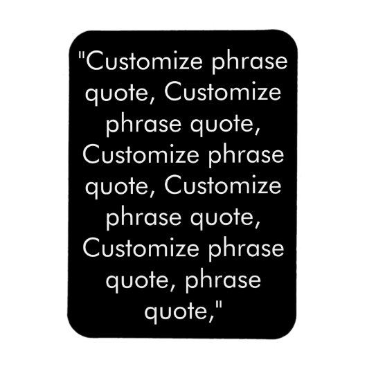 句カスタマイズ引用文エレガント白黒 マグネット (縦)