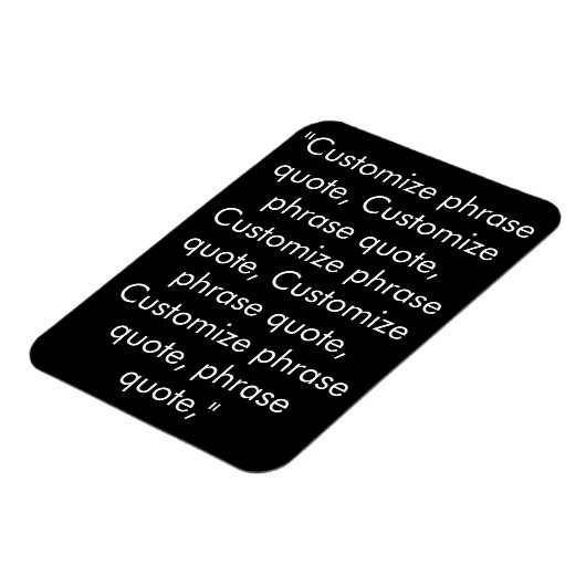 句カスタマイズ引用文エレガント白黒 マグネット (左側)