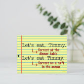 句読点おもしろい文法 ポストカード (スタンド正面)