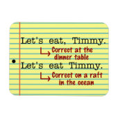 句読点おもしろい文法 マグネット (横)