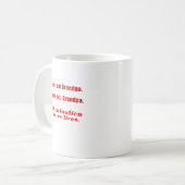 句読点が生命を救う祖父を食べよう コーヒーマグカップ (正面左)