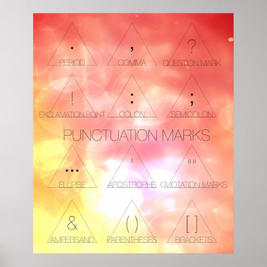 句読点の文字モダンポスター ポスター (正面)