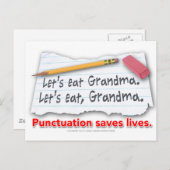 句読点の生救き ポストカード (正面/裏面)