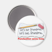 句読点の生救き マグネット (正面/裏面)