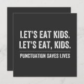 句読点の生救き 招待状 (正面/裏面)