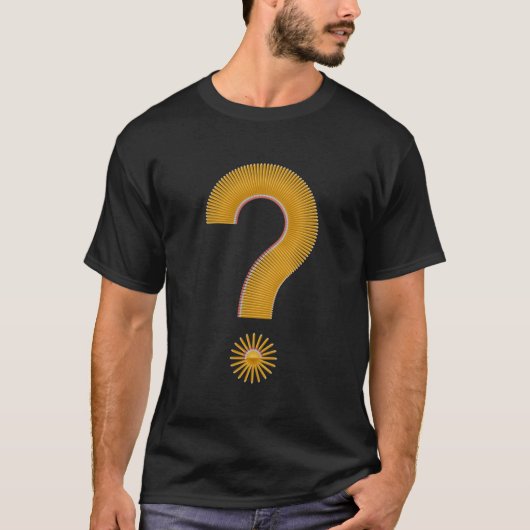 句読点の質問は頼質問の知識を示す Tシャツ (正面)