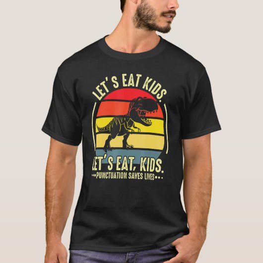 句読点は命を救う先生 Tシャツ (正面)
