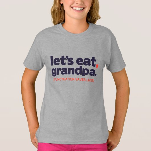 句読点は命を救う Tシャツ (正面)