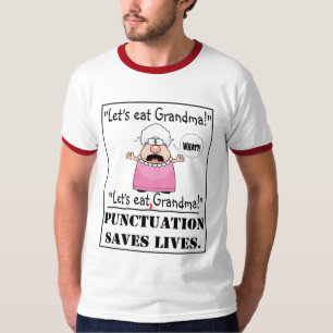 句読点は生命を救います Tシャツ