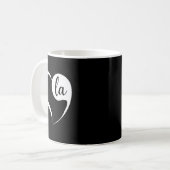 句読点ハートComma La Harris Madam President コーヒーマグカップ (正面左)