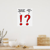 句読点ポスおもしろいター ポスター (キッチン)