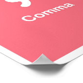 句読点 – カンマ ポスター (角)