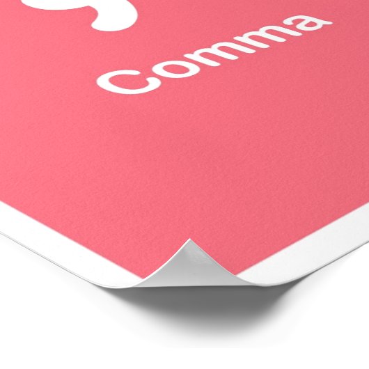 句読点 – カンマ ポスター (角)