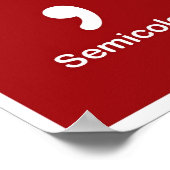 句読点 – セミコロン ポスター (角)