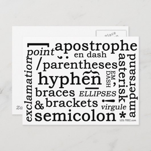 句読点 ポストカード (正面/裏面)