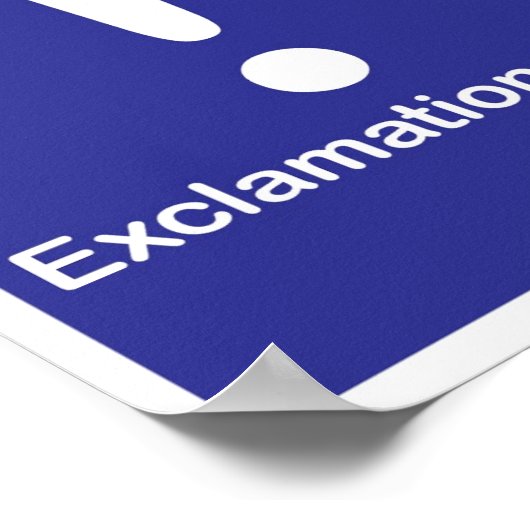 句読点 – 感嘆符 ポスター (角)