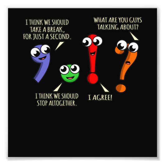 句読点（英語）先生生 フォトプリント            (正面)