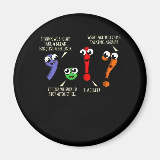 句読点（英語）先生生 マグネット (正面)