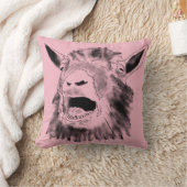 叫おもしろいびヤギスケッチ予測できな動物アート クッション (ブランケット)