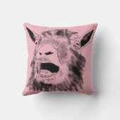 叫おもしろいびヤギスケッチ予測できな動物アート クッション (裏面)